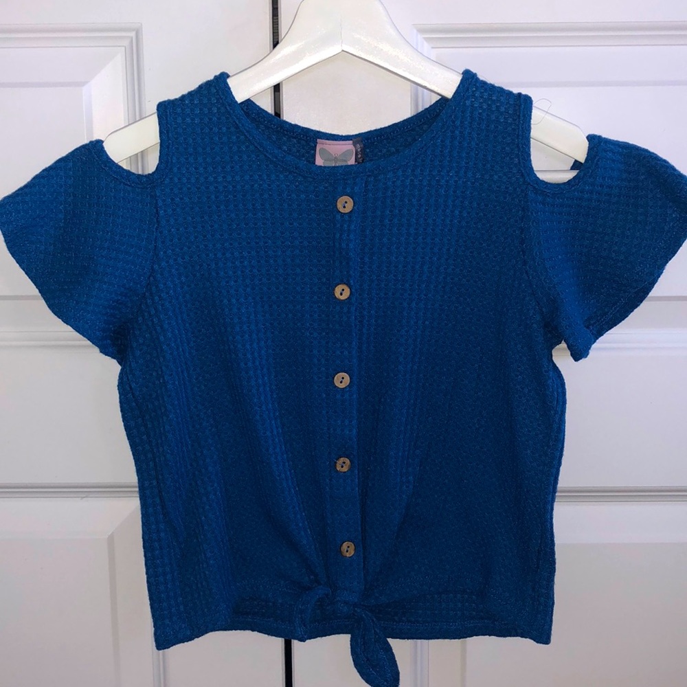 GIRLS OPEN SHOULDER BLOUSE